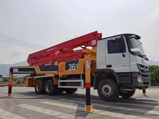 4개의 붐 섹션과 140m3/H 50m 붐 콘크리트 트럭 과중한 업무