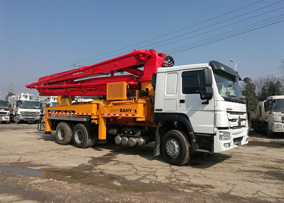 SAE 인증으로 단장한 SANY 중고 시멘트 트럭 레드