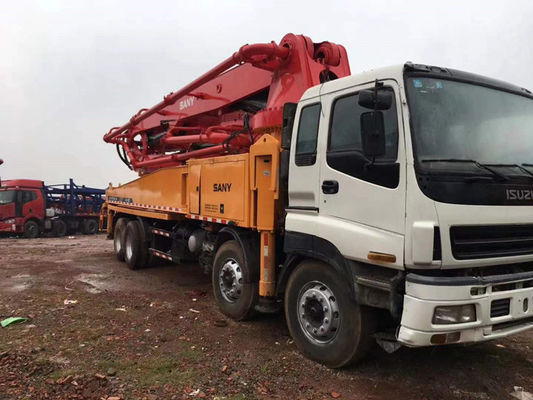 2011년 중고 트럭 46미터 Isuzu, Sany 브랜드 빨간색과 흰색 펌프