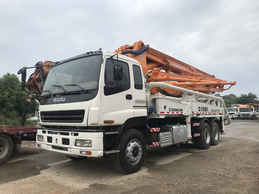 그네 다리 Zoomlion Isuzu 트럭에 의하여 거치되는 구체 펌프 트럭 265kw 120m3/H 37m