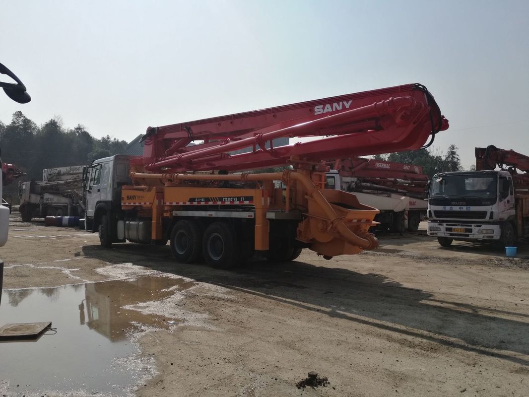 사용된 새니 37m 호워 트럭은 콘크리트 펌프 사용된 큰 콘크리트 펌프 트럭을 탑재했습니다