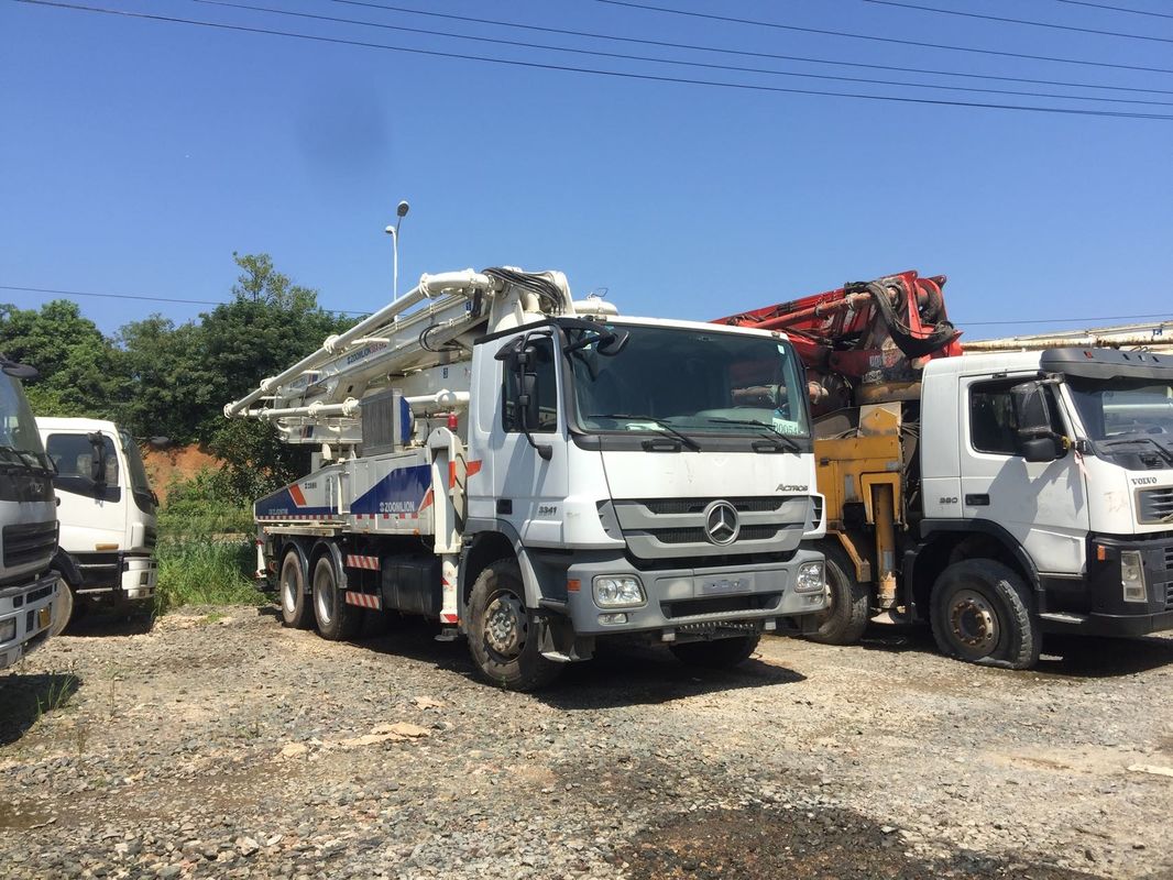 좋은 조건 줌리언 38m 붐 펌프 트럭은 콘크리트 펌프 트럭을 사용했습니다