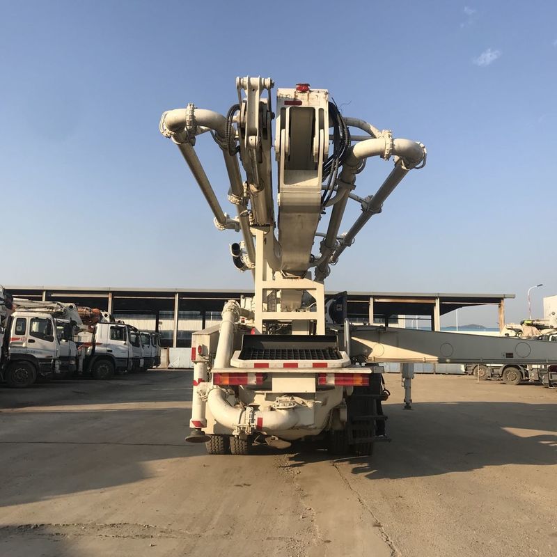 좋은 조건 줌리언 38m 붐 펌프 트럭은 콘크리트 펌프 트럭을 사용했습니다