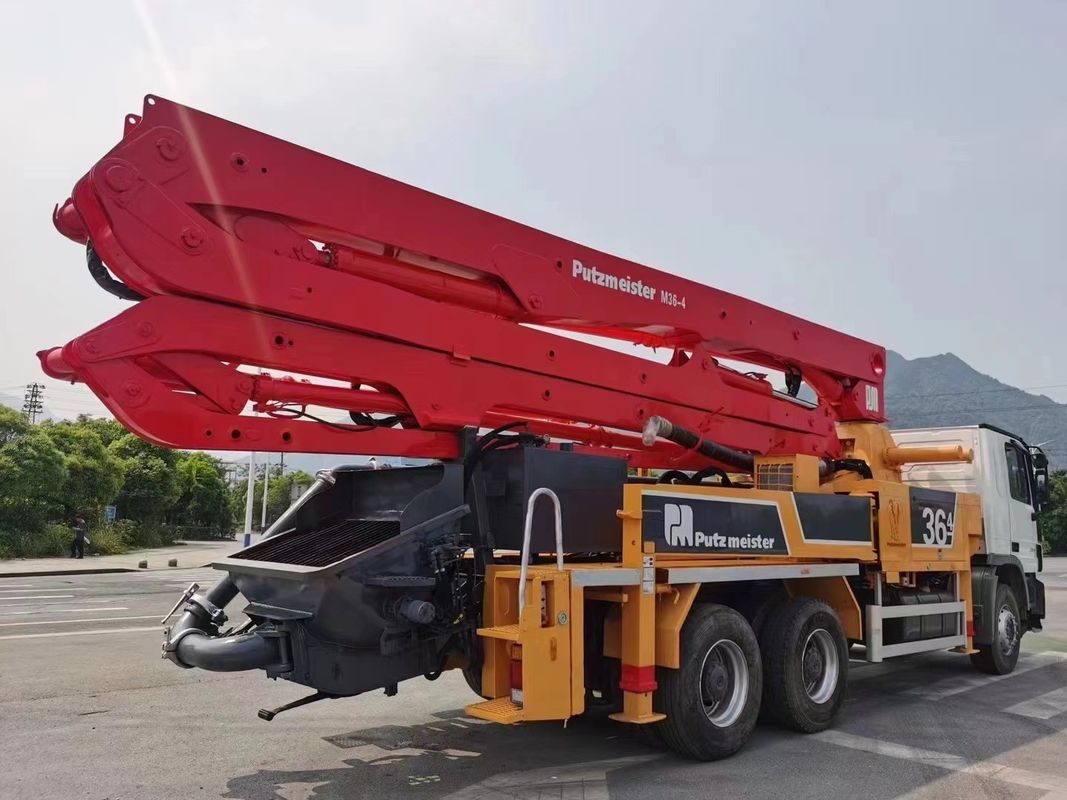 11490*2500*3980mm 디젤 사용 콘크리트 붐 트럭 원래 푸츠마이스터 벤츠 트럭