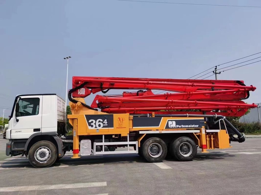 4개의 붐 섹션과 140m3/H 50m 붐 콘크리트 트럭 과중한 업무