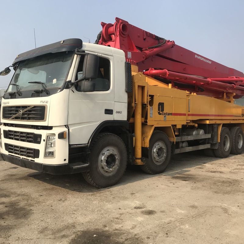 좋은 조건 푸츠마이스터 42m 볼보는 콘크리트 펌프 트럭을 사용했습니다
