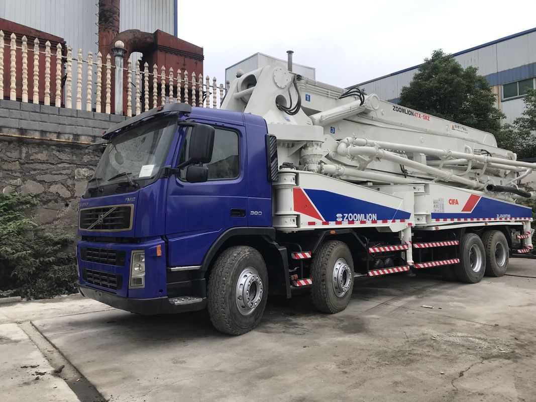 분명한 이동 소방펌프 붐 펌프 트럭 줌라이언 47m 볼보는 펌프 트럭을 사용했습니다