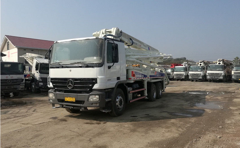 OM501LA 트럭 콘크리트 펌프 줌리언 37m 벤츠 사용 콘크리트 펌프 트럭