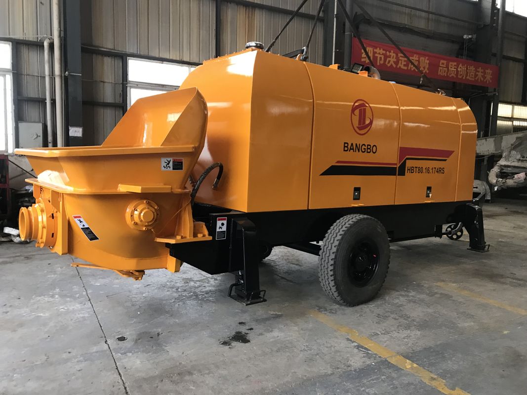 BANGBO 16MPa 80m3/h 새로운 구체 펌프, 디젤 엔진을 가진 소형 시멘트 펌프