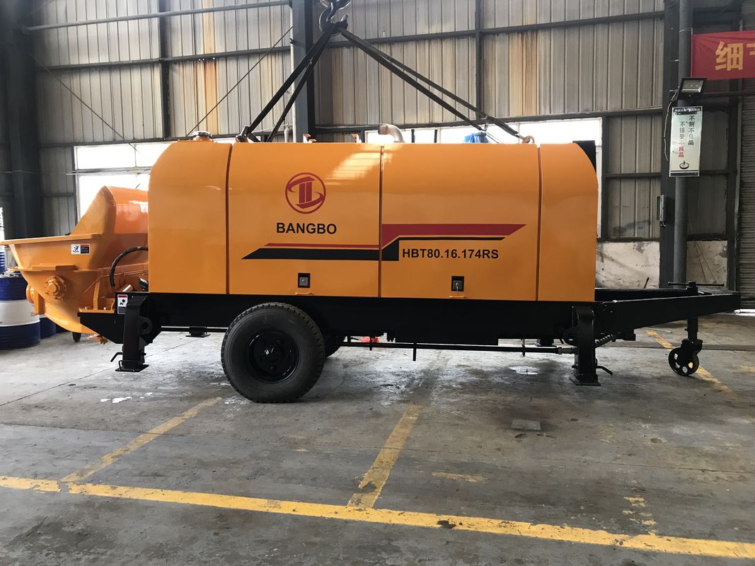BANGBO 16MPa 80m3/h 새로운 구체 펌프, 디젤 엔진을 가진 소형 시멘트 펌프