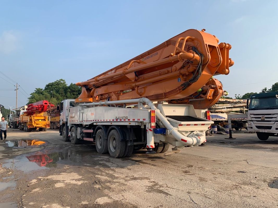 ISO90001 49m는 구체적인 붐 트럭 백색 색깔 Actros 포좌를 개조했습니다