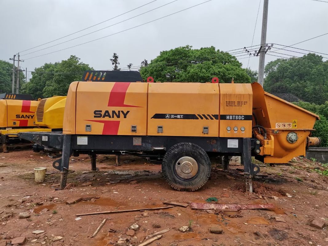 ISO90001 16MPa는 구체 트레일러 펌프, 정지되는 구체 펌프 디젤 엔진을 사용했습니다