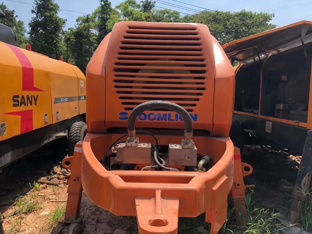 80CBM 8Mpa 중고 콘크리트 트레일러 펌프 전기 유압 고정