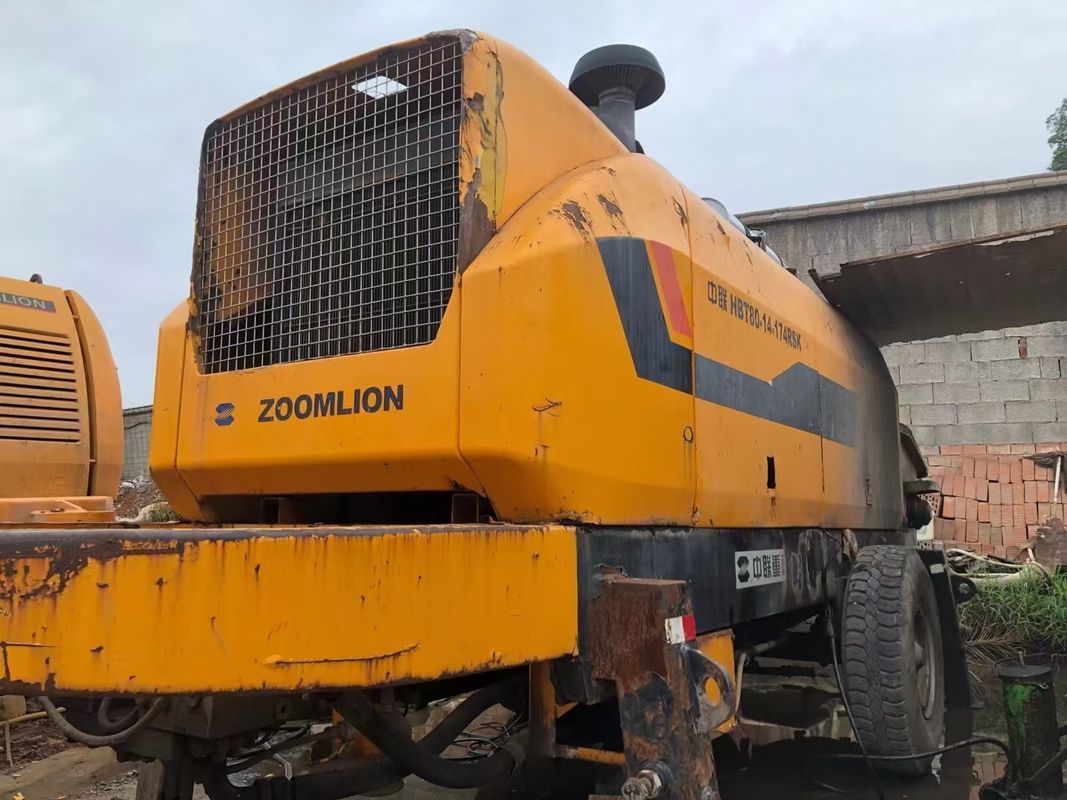 Zoomlion HBT8014 220Meters 구동되는 트레일러 디젤에 장착된 고정식 콘크리트 펌프