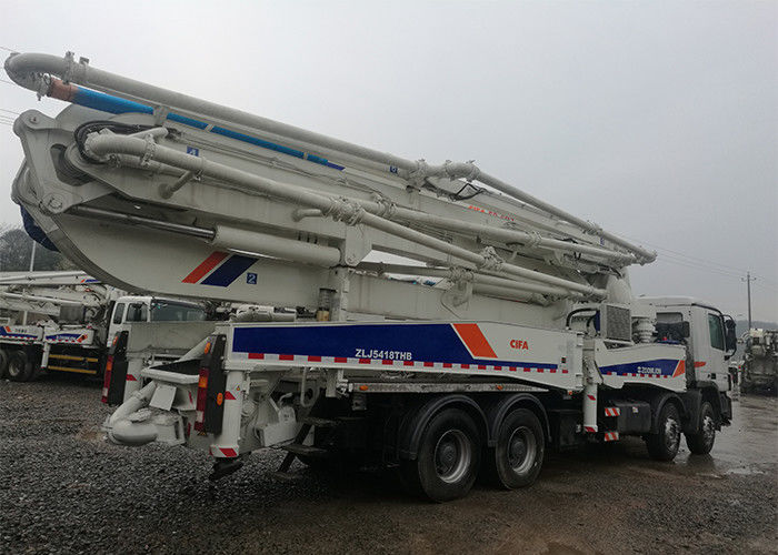 Zoomlion 300KW 50m 사용된 트럭 구체 펌프 반대로 진동 정확한 포지셔닝