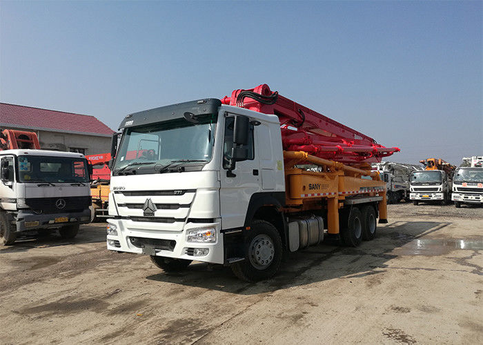 SAE 인증으로 단장한 SANY 중고 시멘트 트럭 레드