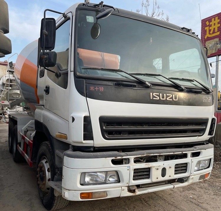 287KW 6M3 사용된 구체 믹서 트럭은 6*4 ISUZU CXZ51K 3 도끼를 재생했습니다
