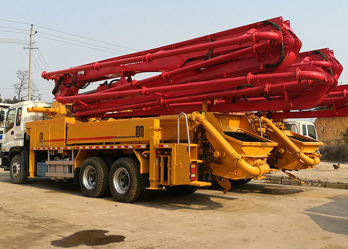 38 미터 사용된 트럭 구체 펌프, Putzmeister 붐 펌프 140m3/H 265KW