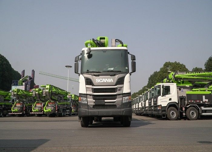 Euro 5 배출 58m SCANIA 콘크리트 트럭 8x4 높은 운전 안전
