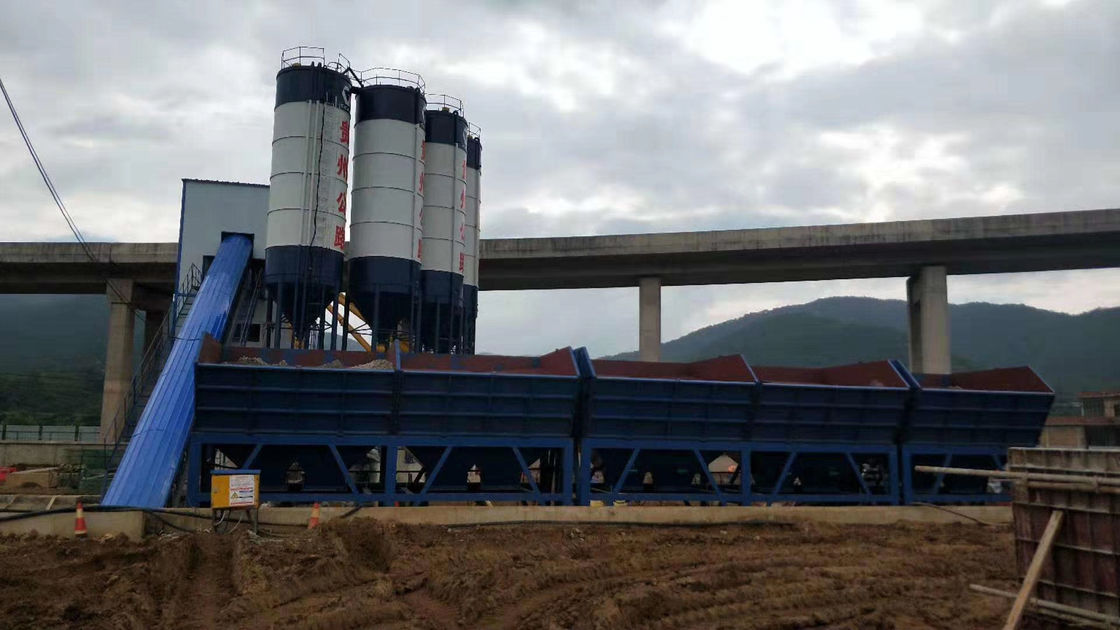 BANGBO 75m3/H 구체적인 배치 체계, 쌍둥이 갱구 믹서 배치 공장