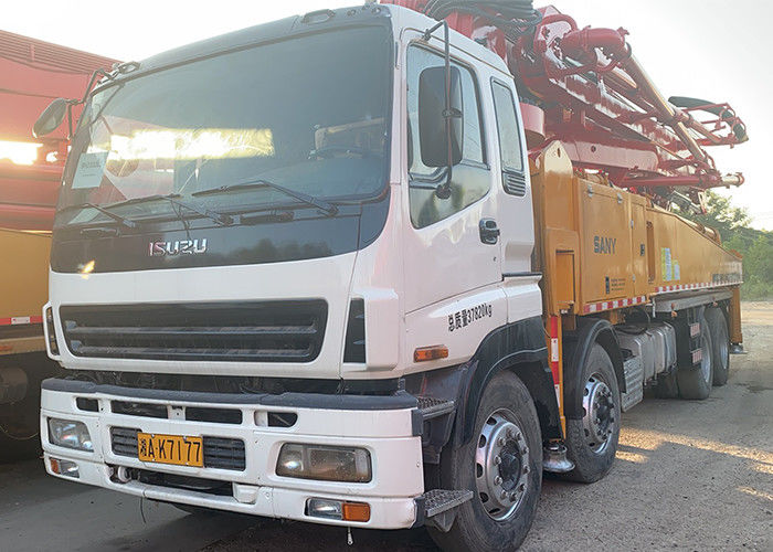 Sany는 Isuzu 트럭 110 입방체 콘크리트 붐 트럭 46m Beton 펌프 트럭을 갱신했습니다