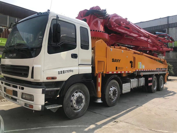 Isuzu X 다리가 있는 287KW 건축 Sany에 의하여 재생된 Beton 펌프 46 미터