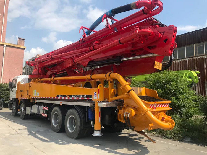 287KW는 건설을 위해 콘크리트 펌프 트럭 46 미터를 사용