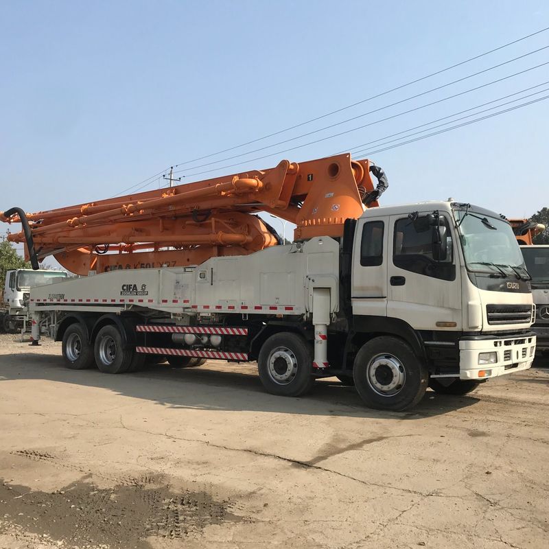 8*4 Zoomlion 구체 펌프 트럭은 Beton 펌프 Isuzu 포좌 50m 160m3/H를 갱신했습니다