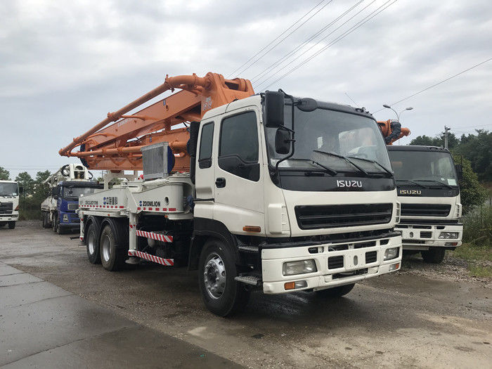 그네 다리 Zoomlion Isuzu 트럭에 의하여 거치되는 구체 펌프 트럭 265kw 120m3/H 37m