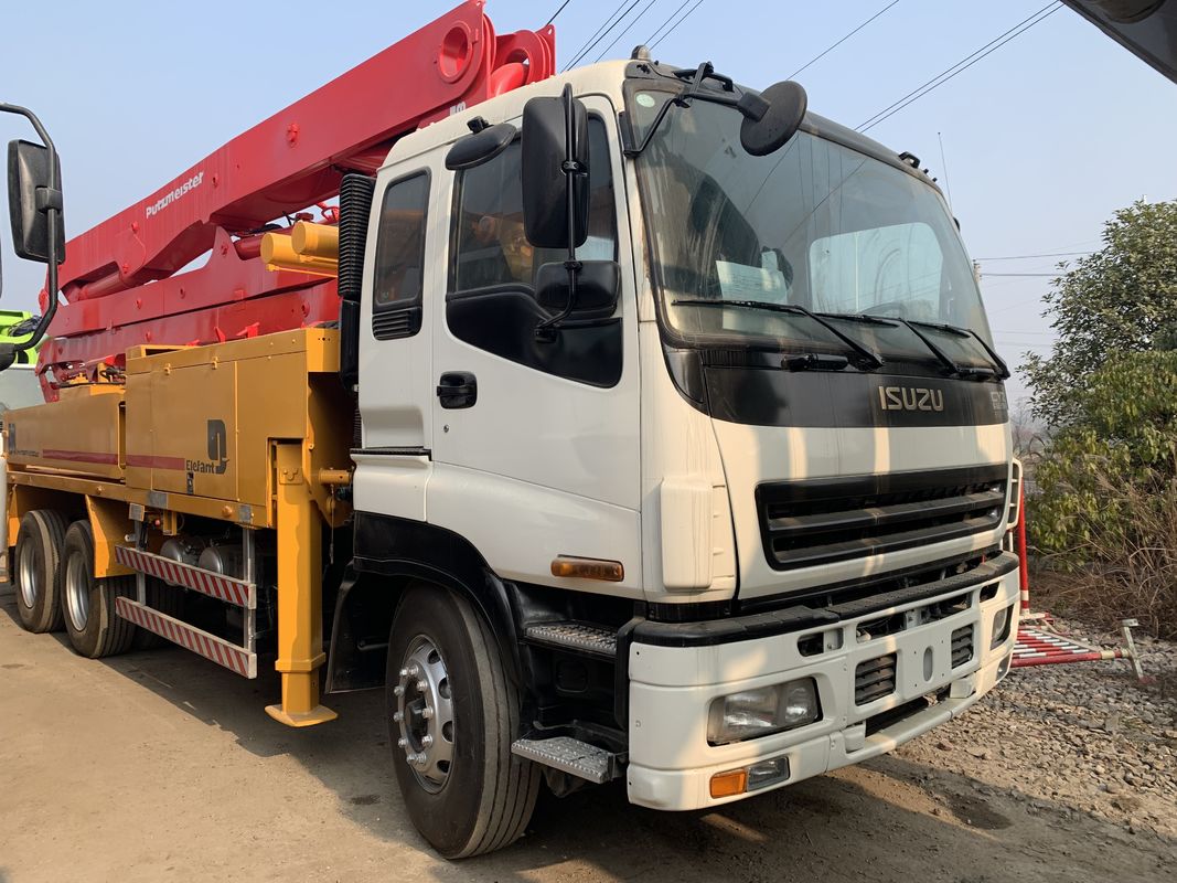 6 Putzmeister 38m 배치 붐 사용된 트럭 탑재 콘크리트 펌프 Beton Pumper 기계