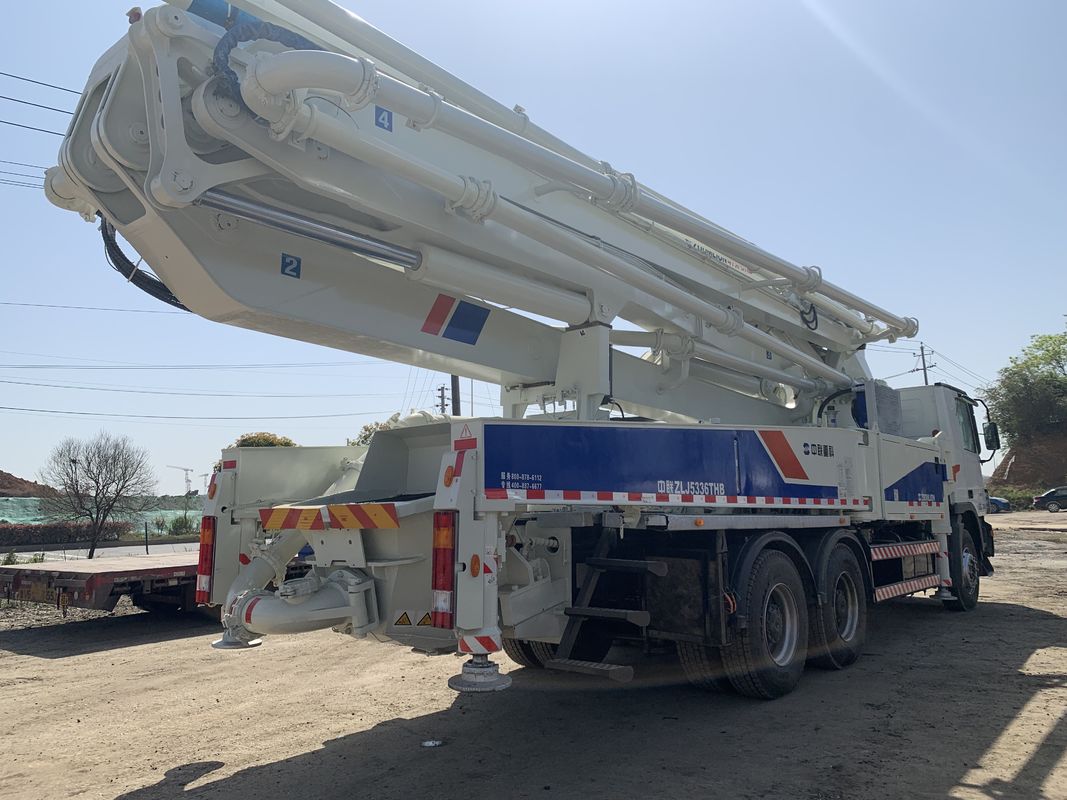 사용된 294KW 콘크리트 베톤 펌프, 3대 축 시멘트 붐 펌핑 기계