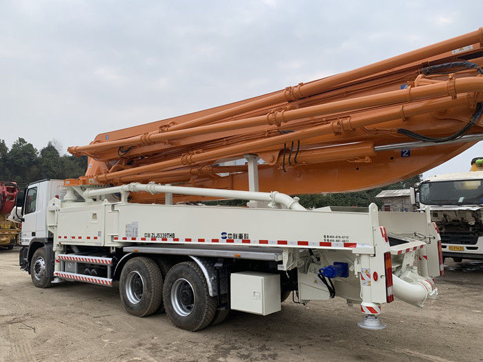 49M 3Axle 사용된 시멘트 펌프 트럭 기계 콘크리트 기계